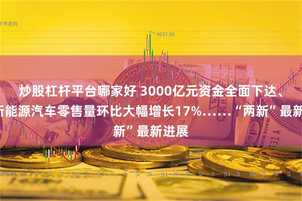 炒股杠杆平台哪家好 3000亿元资金全面下达、8月新能源汽车零售量环比大幅增长17%……“两新”最新进展